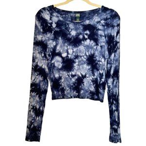 Wild Fable Cropped Tie-Dyed Long Sleeve Tee size L